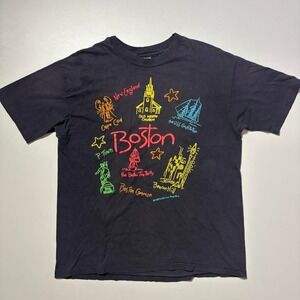 Vintage 1989 Hanes Beefy-T Boston New England Tourist T-Shirt – Size XL